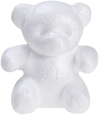 דוגמנות צורת דוב קצף לבן: דוגמנית קצף פוליסטירן דוב קצף דוב דמי דמות מלאכה להכנת חופשת קצף לילדים