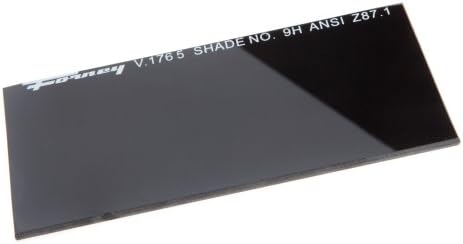 פורני 57009 עדשות החלפת זכוכית מוקשה, 4-1/4 אינץ 'על 2 אינץ', צל 9, שחור