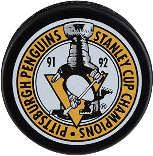 פיטסבורג פינגווינים לא חתומים 1992 אלופי גביע סטנלי לוגו הוקי פאק-פאקים לא חתומים