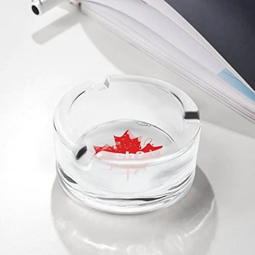 קנדה EH Glass Ash מגש אפר עגול אפר מארז מארז לעיצוב שולחן בית מלון
