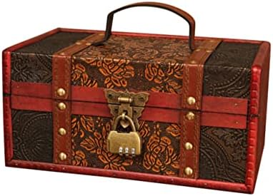 Zerodeko רטרו קופסת אחסון מרובע עץ אריזת מתנה ניידת קופסא אחסון מתנה עם קופסאות אריזה קופסאות אריזה קופסאות קופסאות מתנה