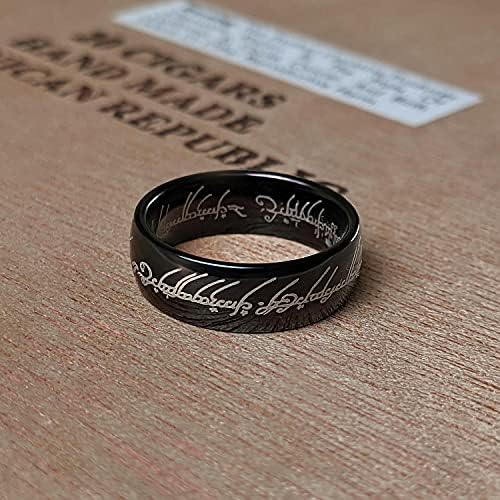 טבעת המלך שר הטבעות טבעות חבילה 6 מ מ-טבעת לוטר-הטבעת האחת שתשלוט בכולן לגברים ונשים-טבעת כוח נירוסטה של ההוביט
