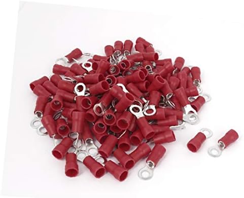 אקס-דריי 120 יחידות מגף אדום קרוואנים 5.5-5 12-10 מסופי טבעת מבודדים מראש בסגנון מלחץ (120 יחידות מגף אדום קרוואנים 5.5-5