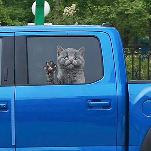 Blakaya 2PCS חלון רכב ויניל ויניל חתול אוניברסלי גרפיקה כיסוי מכונית מדבקת פס דבק עצמי מקלט מדבקות יצירתיות בהתאמה אישית