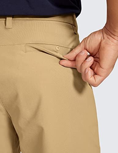 CRZ יוגה של CRZ למכנסי גולף נוחות כל היום - 7 / 9 '' מתיחה משקל קל משקל מזדמן מכנסיים קדמיים שטוחים עם כיסים