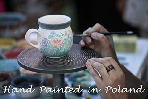 קערת חרס פולנית בגודל 7 אינץ 'מיוצרת על ידי Ceramika Artystyczna חתימה Unikat + תעודת אותנטיות