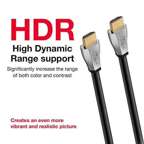 Rocketfish UltraHD 4K/HDR ב-קיר מדורג כבל HDMI - 50' - שחור
