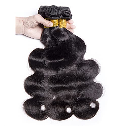 גוף גל חבילות שיער טבעי 22 24 26 אינץ לא מעובד בתולה רטוב וגלי שיער חבילות לארוג הרחבות טבעי צבע עבור שחור נשים