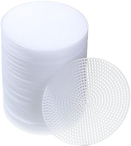 7 לספור מעגל פלסטיק בד רשת גיליונות פלסטיק בד לבן רקמה ריק בד פלסטיק רשת מחצלת לרקמה סרוגה אספקת רקמת חוט