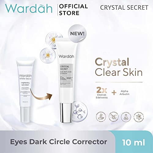 וורדאה קריסטל עיניים סודיות מתקן מעגל כהה 10 מל - המכיל מתחם אדנוזין לבן להסוות שקיות עיניים ומעגלים כהים במיוחד