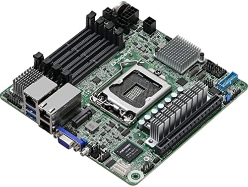 ASROCK RACK E3C256D4I-2T MINI-ITX Server לוח אם יחיד שקע H5 Intel Xeon E-2300 ו- 10 Pentium Pentium Series C256 DUAL 10GBE
