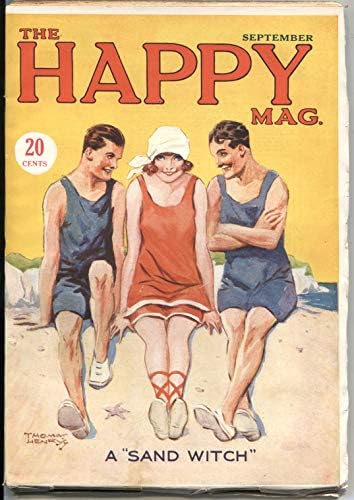 מג שמח 1-ספטמבר 1927-חריף מכשפת חול אמנות עטיפה-מגזין עיסת נדיר מאוד