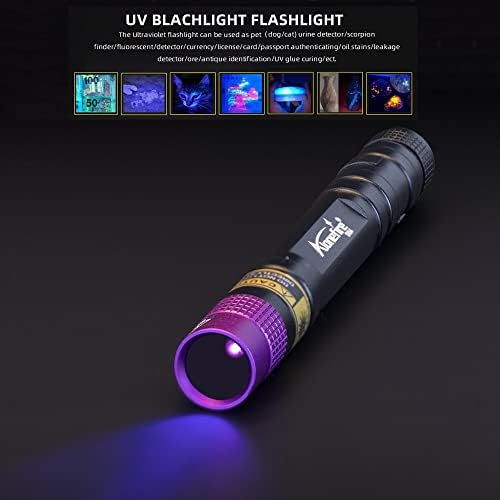 Alonefire SV64 MINI 3W UV Flashlight 365NM נייד אולטרה סגול אור שחור אור קטן מאוד למינרלים, גלאי שתן לחיות מחמד,