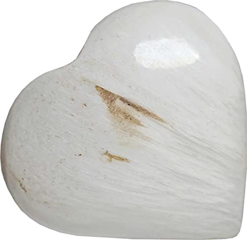 Aldomin® Scolecite לב נפוח בצורת 66 גרם אבן טבעית אבן גביש רייקי ריפוי חן חן מתנה קריסטל ליוניסקס