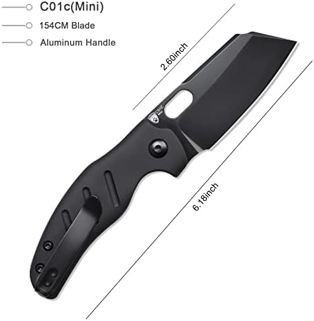 KIZER C01C SHEEPDOG סכין כיס 2.6 אינץ '154 סמ אלומיניום פלדה ידית סכין קמפינג כלים V3488BC2