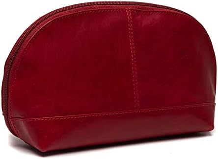 תיק קוסמטי של צ'סטרפילד טורינו לנשים, עשוי עור ומסוגנן לנסיעות, תיק קוסמטי אדום לנשים