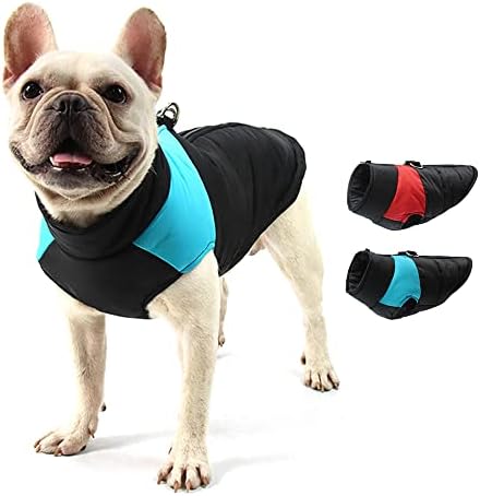 בגדי חיות מחמד אפוד כותנה כותנה גבוהה בגדים חמים בגדים חמים מיקרו אטום למים בגדי כלבים כחולים XL