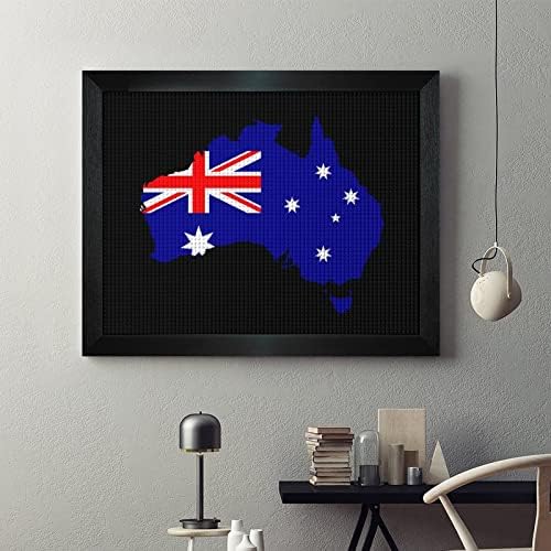 ערכות ציור יהלומי מפת דגל אוסטרליה מסגרת תמונה 5 עשה זאת בעצמך תרגיל מלא ריינסטון אמנויות וול דקור למבוגרים