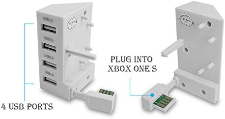 ElecGear USB Hub 2.0 עבור Xbox One S, 4 יציאות
