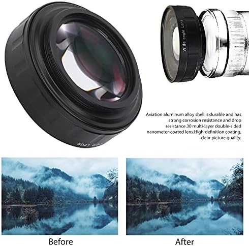 Vifemify עדשת זווית רחבה זכוכית אופטית עדשת זווית רחבה בהגדרה גבוהה עבור SLR עדשת מצלמה ללא מראה עדשות מצלמה SLR עדשות מצלמה