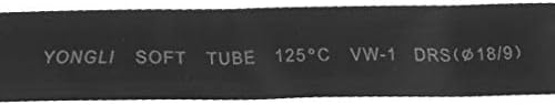 LON0167 4 יחידות 18 ממ דיא 2: 1 חום מכווץ צינור צינור צינור שרוול כבל שחור שחור 2 מ 'אורך (4 יחידות 18 ממ דיא 2: 1