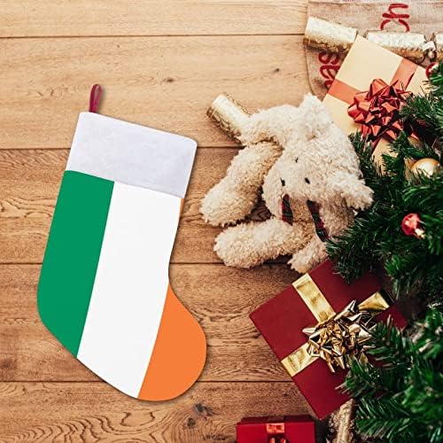 דגל אירלנד אדום גרבי חג חג המולד קישוטי הבית לאח עץ חג המולד גרביים תלויים