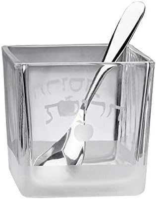 Rite Lite פסח פסח זכוכית Charoset Set Décor Fore Pesach Seder