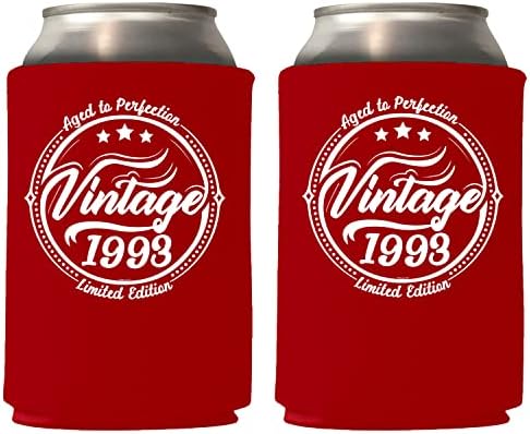 Vinacco Vintage 1993 מיושן לשלמות יכול Coolie Holder 30 מתנה ליום הולדת 30 מלוכלך שלושים מסיבות קישודים