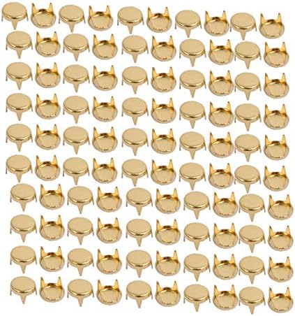 חדש LON0167 100 יחידות 6 ממ נייר ראש שטוח טון זהב בראד לראקאפינג מלאכת DIY (100 Stücke 6 ממ Flachkopf Papier Brad Gold
