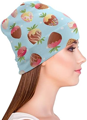 בייקוטואן תות ב שוקולד הדפסת כפת כובעי גברים נשים עם עיצובים גולגולת כובע