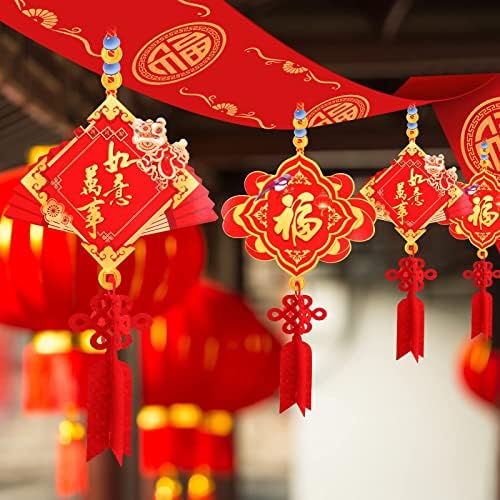 קישוטי תקרה ראש השנה סיני 2023 מסיבת עיצוב ראש השנה הסינית מעדיפה מסיבות ציוד לקישוטים לשנה החדשה לחנויות, מסעדה,