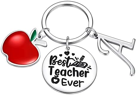 במחזיק מפתחות מורה אורסטיל עם ראשוני, מורה יישום סוף השנה מתנות מורה