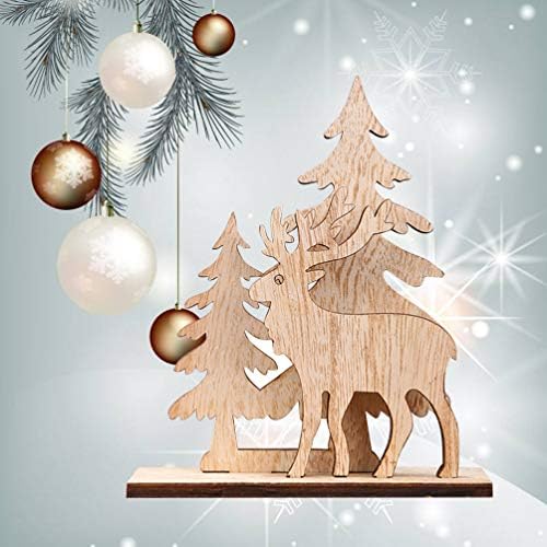 לא צבוע עץ חג המולד שולחן קישוט מרכזי גמור עץ חג המולד איילים דקור קישוטי לצייר עשה זאת בעצמך קישוט