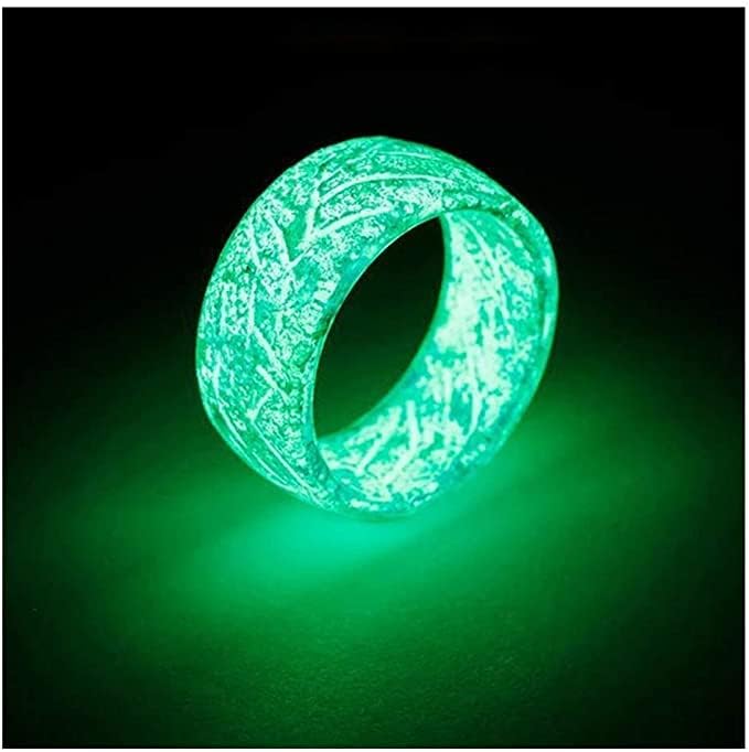 זוהר טבעות בחושך ורוד ירוק כחול ונוס כדור טבעת טבעות לנשים גברים בנות טרנדי שרף זוהר טבעת אקריליק אסתטי טבעות