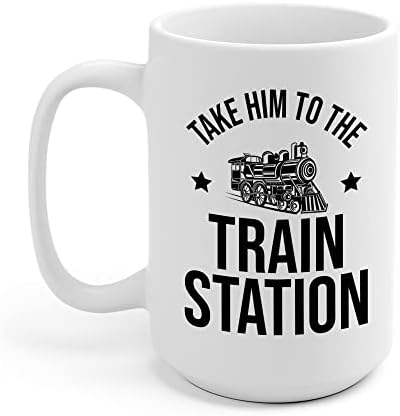 לקחת אותו לתחנת רכבת פלטפורמת קפה ספל גברים נשים