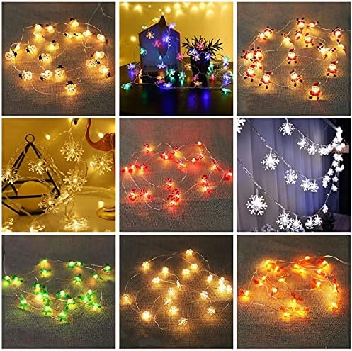 אורות חג המולד של זיטיאני LED Multicicled LED אורות מיתר שלג שלג בית חצר חג המולד דקורטיבי ≠ סוללה המופעלת
