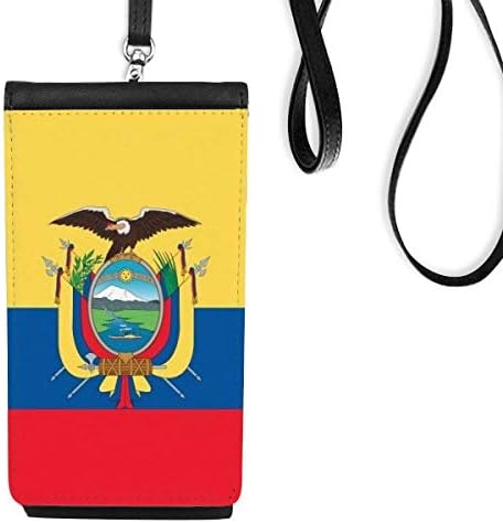 דגל לאומי אקוודור דרום אמריקה ארנק ארנק ארנק תלייה ניידת כיס שחור