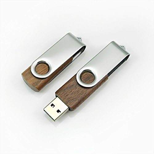 5 אריזות סיבוב מתכת עץ אגוז 2.0/3.0 כונן הבזק USB כונן דיסק USB מקל עץ