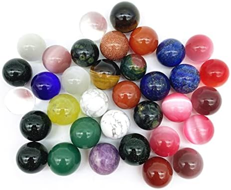 Binnanfang AC216 1 pc סוגים רבים 20 ממ טבעי אמיסט אובסידיאני כדור כדורגל כדור חן אבן רייקי קוורץ ריפוי פנגשוי