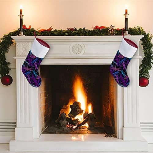 שפיריות מסוגננות צבעוניות גרבי חג המולד גרב חג חג המולד גרביים תלויים עם קישוט שרוול קצר לפלאש למסיבת חג ביתי