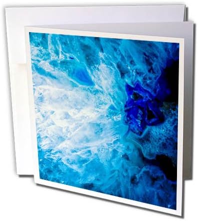 3 עלה תמונה של יוקרה אופנה קרח כחול שיש אגת פנינה מינרלים קוורץ-ברכה כרטיס, 6 על ידי 6-אינץ