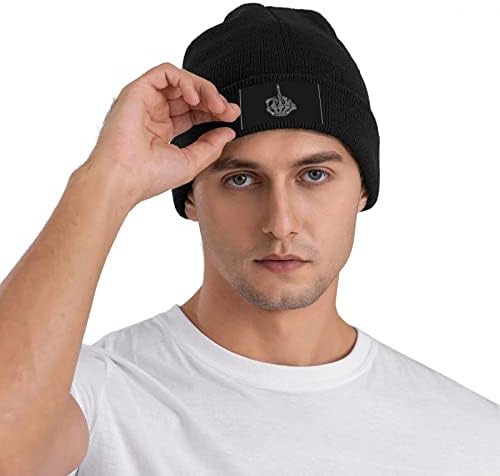 ayvcxui macabre שלד יד זיון כובע כפה לגברים נשים כובע אקרילי מכסה גולגולת סרוגה כובע חורף שחור שחור שחור