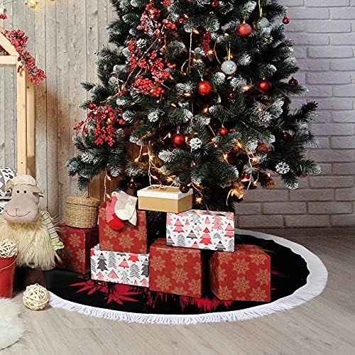 מחצלת חצאיות עץ חג המולד של ראסטה אריה עם קישוטים למסיבות חג לחוות ליל כל הקדושים 48 x48