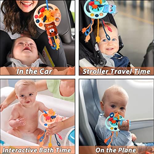 JARFAR צעצועים חושיים לתינוקות מונטסורי משיכת מיתרים פעילות מיומנויות מוטוריות לטיולים, פעוטות פעוטות צעצועים לפיתוח מוקדם,