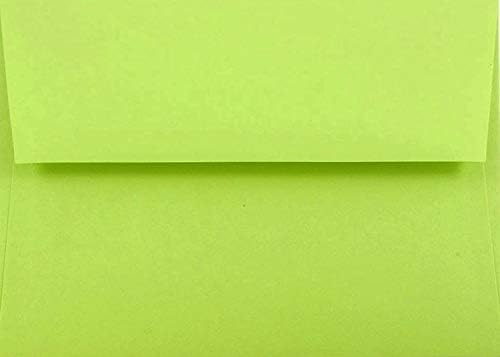 Lime Green A7-50 קופסא 5-1/4 x 7-1/4 מעטפות להודעות על הזמנות 5 x 7, מקלחות חתונות, כרטיסי ברכה מגלריית המעטפות