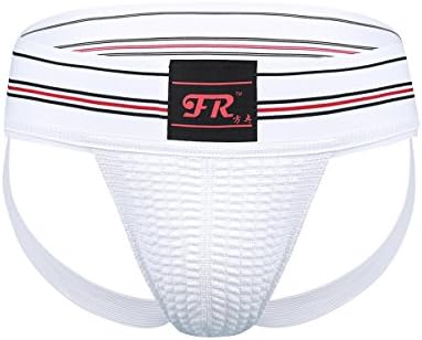 Jockstrap lelastic elastic מותן ספורטיבי תומך ספורט ספורט נושם תחתונים לבנים לבנים אקס-גדול