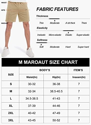 M Maroaut Gen's Stortic Shorts Shorts Extra Extra, כיסי רוכס