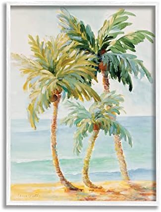 תעשיות סטופל עצי דקל טרופיים על חול חוף החוף, עיצוב מאת לני לורת