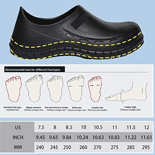 שחור נעלי גן לנשים-מקצועי שמן מים עמיד סיעוד שף נעלי החלקה בטיחות עבודה נעלי מטבח גן בית חולים