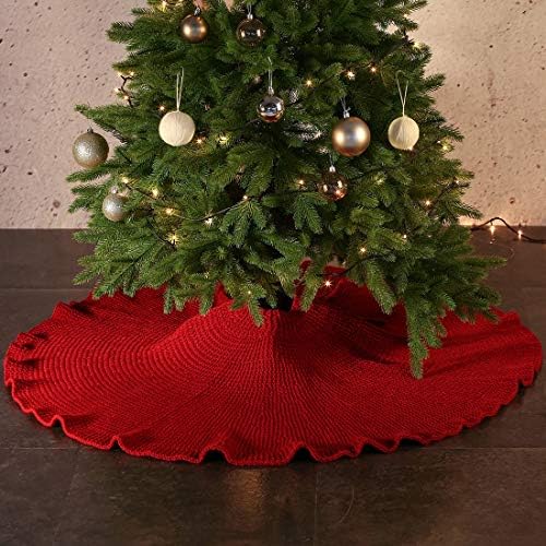 חצאית עץ חג המולד סרוגה של VCTOPS, כבל 48 אינץ